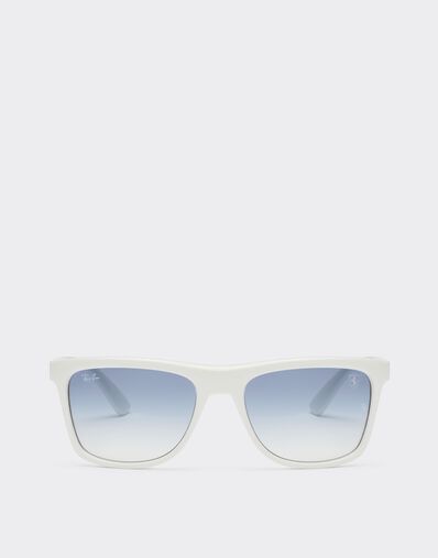 Ferrari Ray-Ban for Scuderia Ferrari RB4413MF white with graded light blue lenses Optical White F1038f