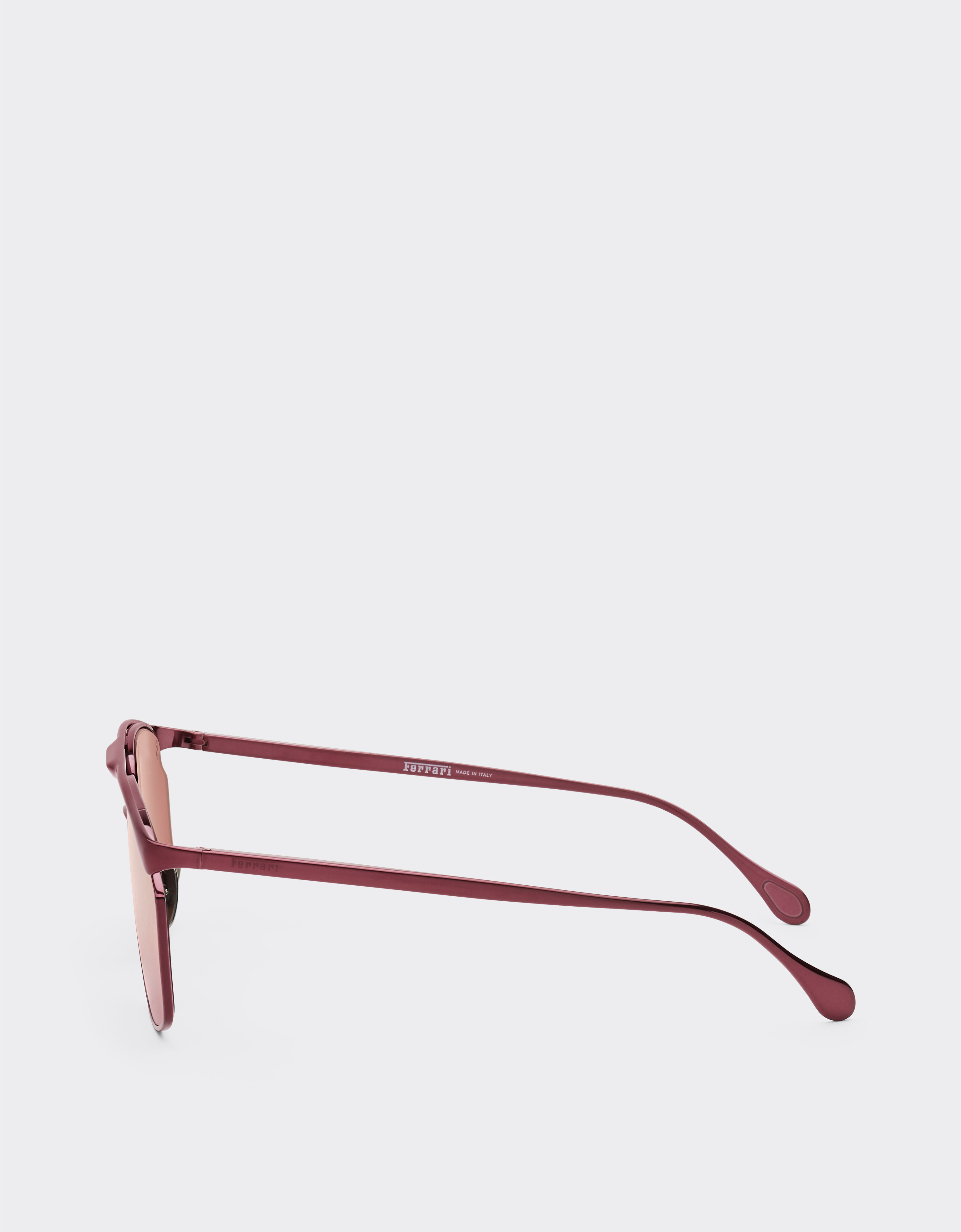 Ferrari Ferrari sunglasses in burgundy metal with rose gold mirror lens Burgundy F1539f