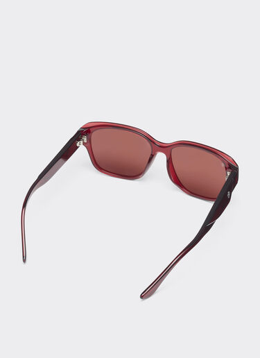 Ferrari Ferrari sunglasses in transparent burgundy acetate with polarised purple lenses Burgundy LA02Nf