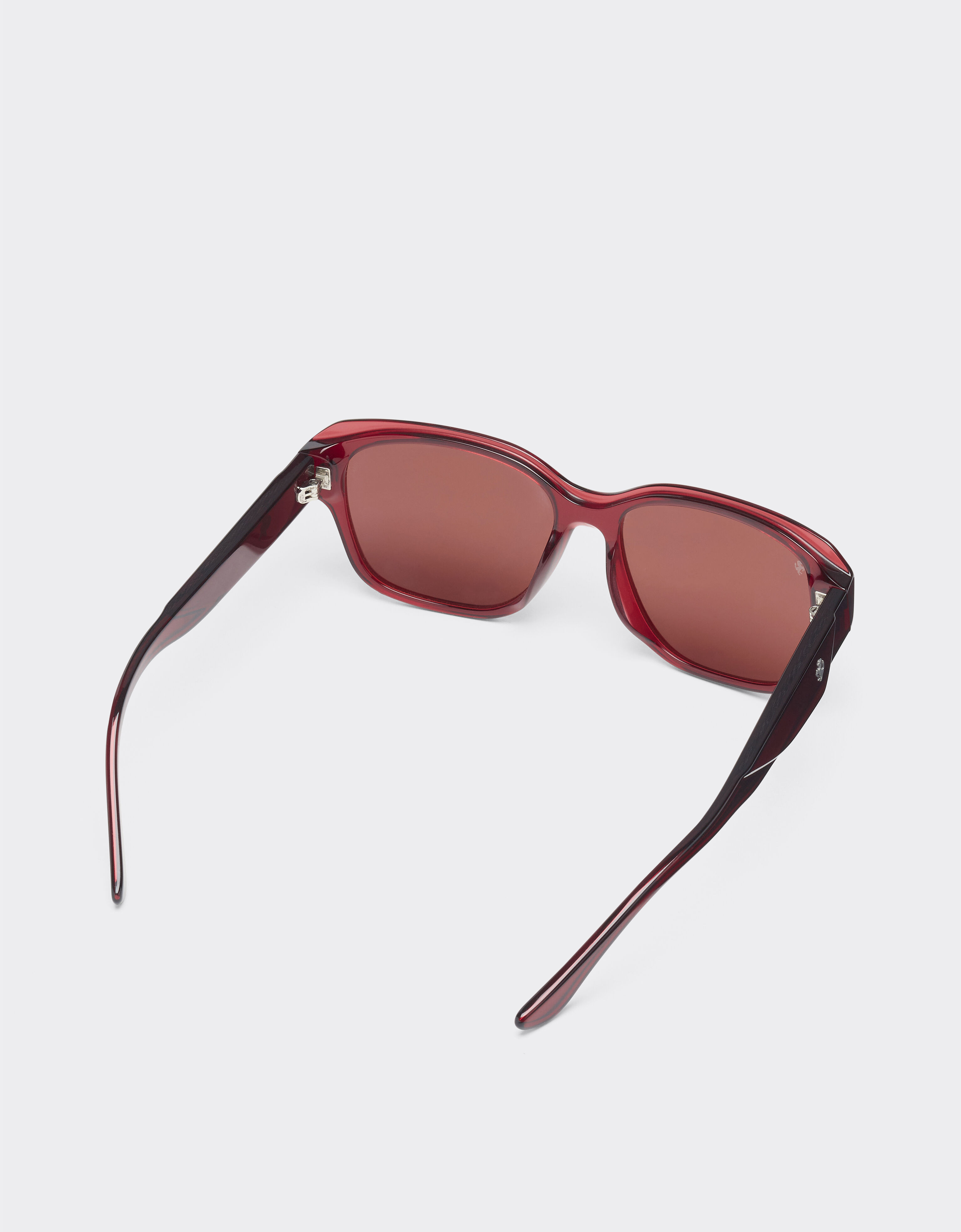 Ferrari Ferrari sunglasses in transparent burgundy acetate with polarised purple lenses Burgundy LA02Nf