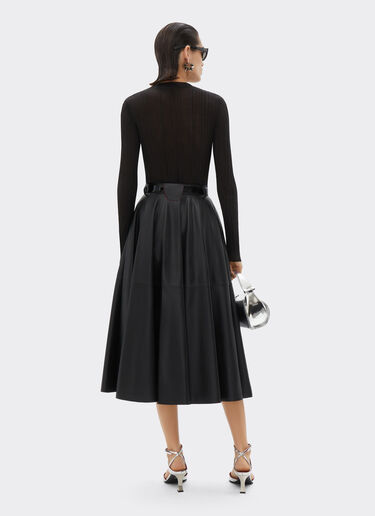 Ferrari Long skirt in nappa leather Black 21645f