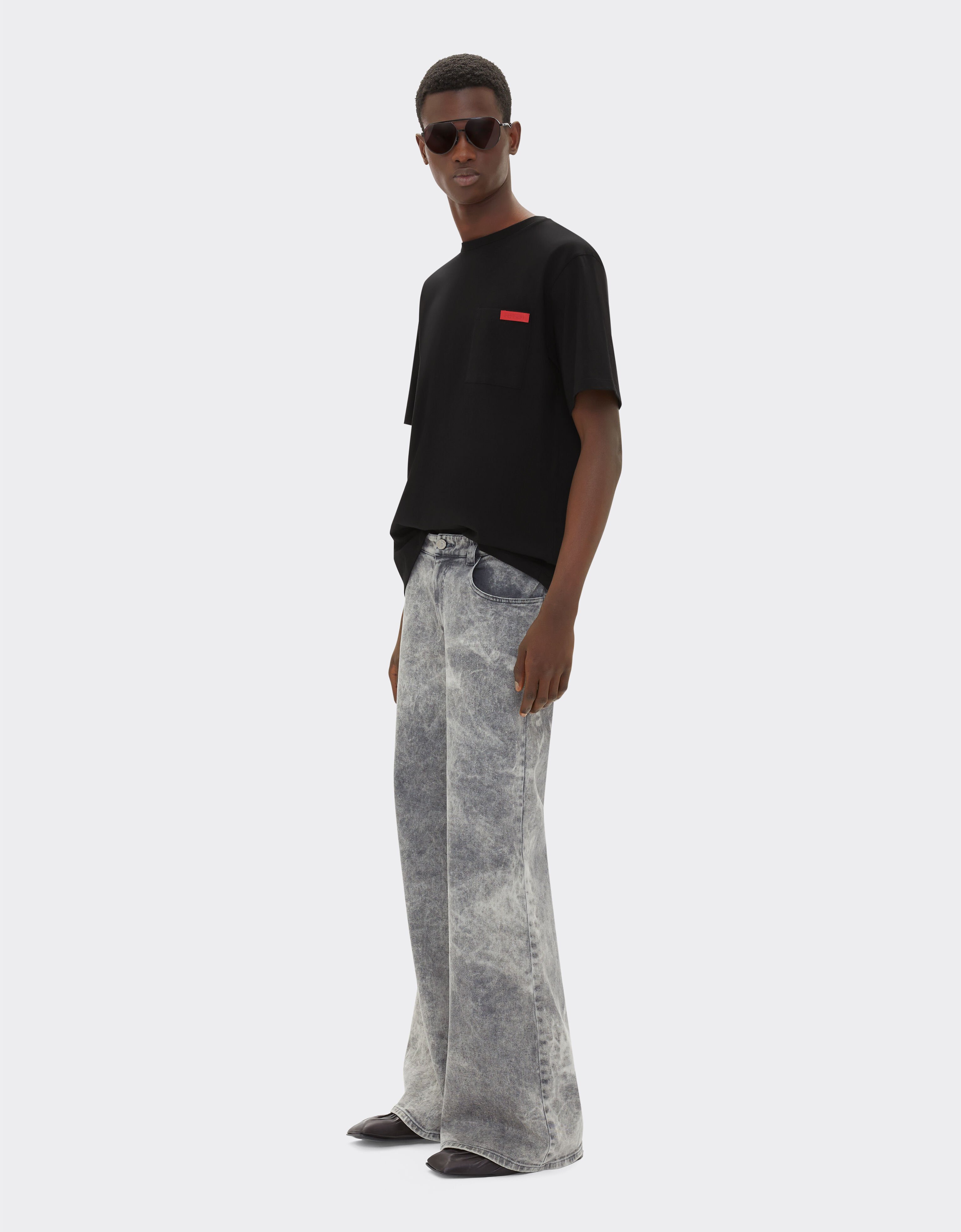 Ferrari Cotton T-shirt with pocket Black 22045f