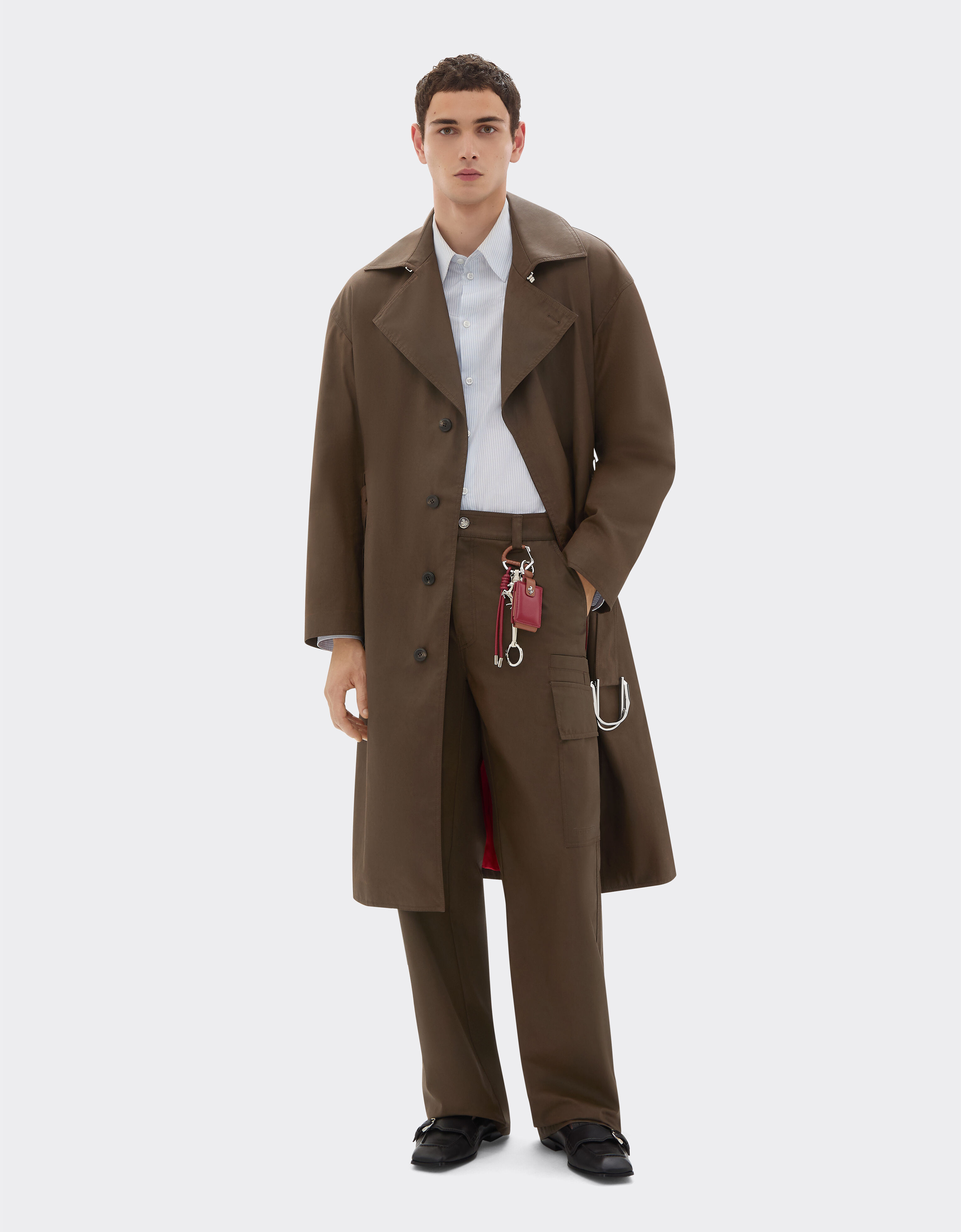 Ferrari Cargo pants in vintage-effect technical gabardine Khaki Green 49922f