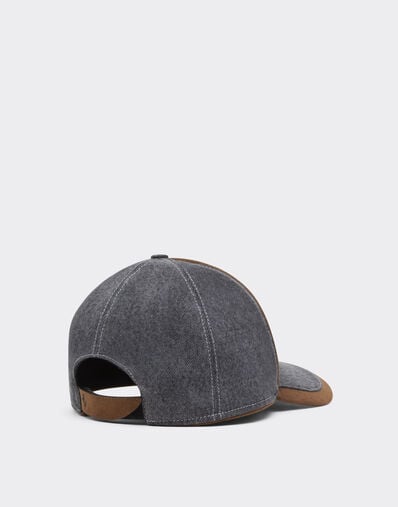 Ferrari Gorra de béisbol de denim y Alcantara® Granite Gray 50186f