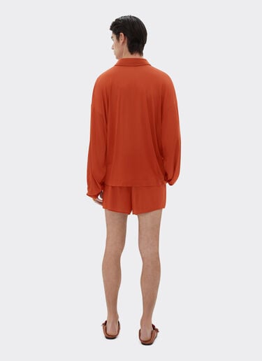 Long-sleeved polo shirt in silk jersey Ferrari Long-sleeved polo shirt in silk jersey Hide 22182f