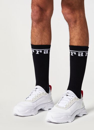 Ferrari Cotton blend socks with Ferrari logo Black 20007f