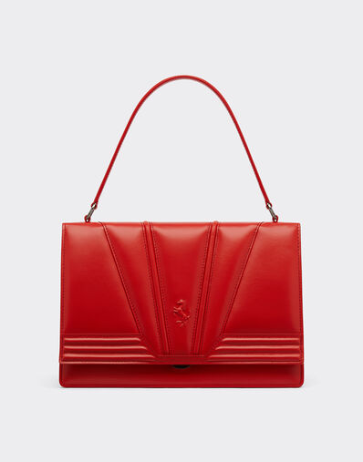 Ferrari Crossbody bag in smooth leather with 3D motifs Rosso Dino 20324f