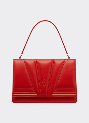 Ferrari Crossbody bag in smooth leather with 3D motifs Rosso Dino 20324f