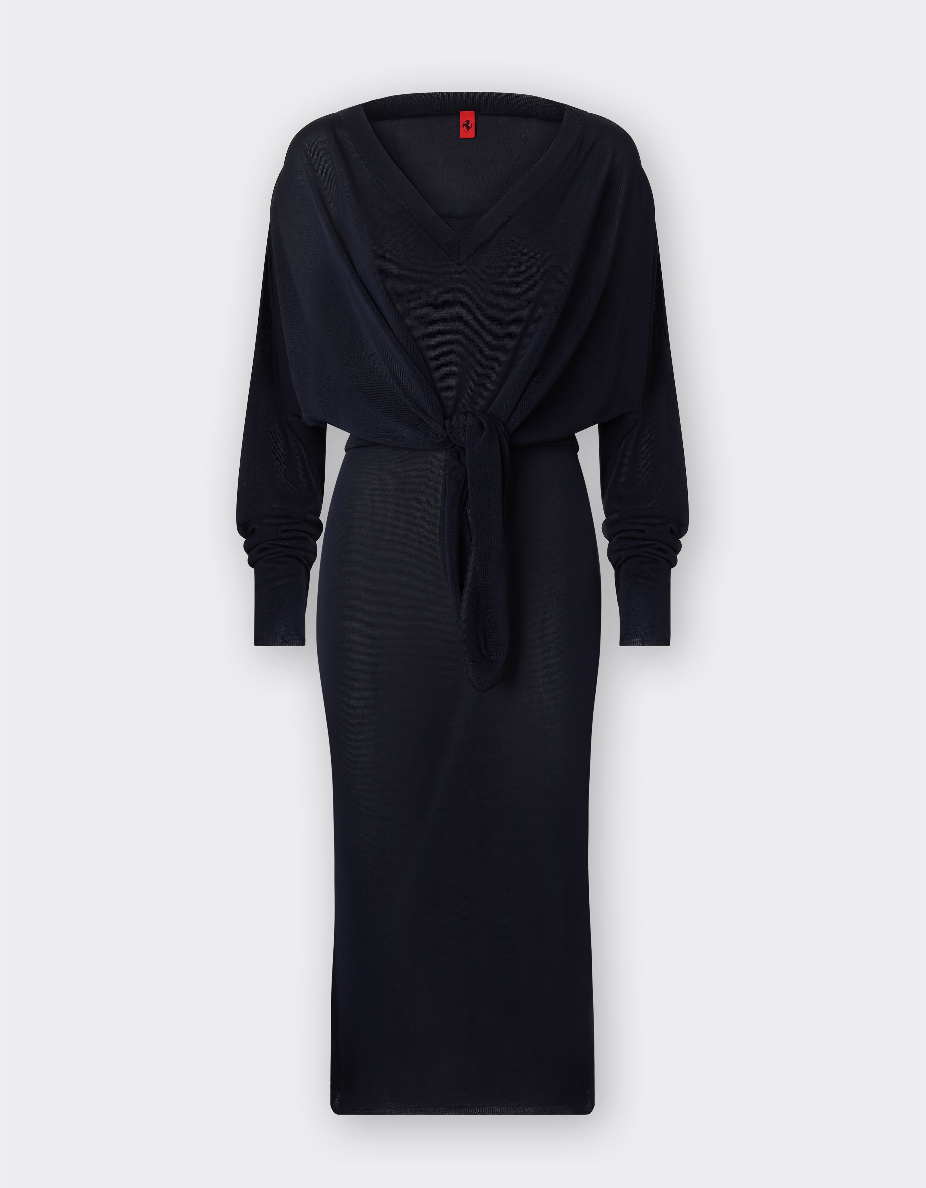 Ferrari Midikleid aus Seiden- und Viskosestrick Navy 21856f