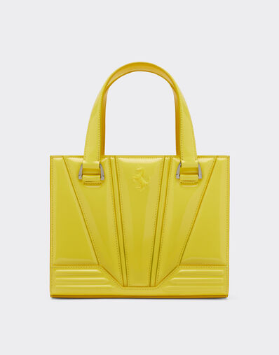 Ferrari Ferrari mini tote GT Bag in patent leather Optical White 20201f