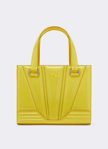 Ferrari Mini-Tote Bag Ferrari GT Bag aus Lackleder Giallo Modena 20330f