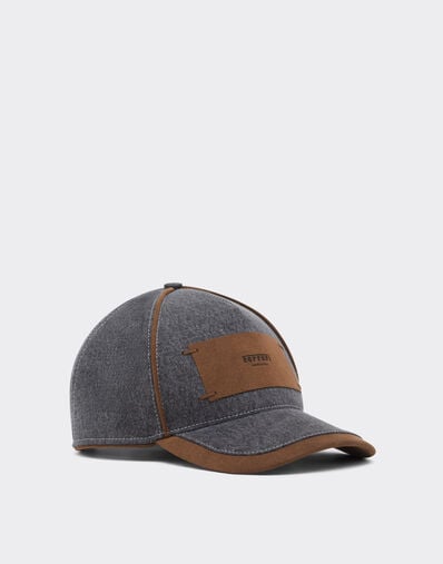 Ferrari Gorra de béisbol de denim y Alcantara® Granite Gray 50186f