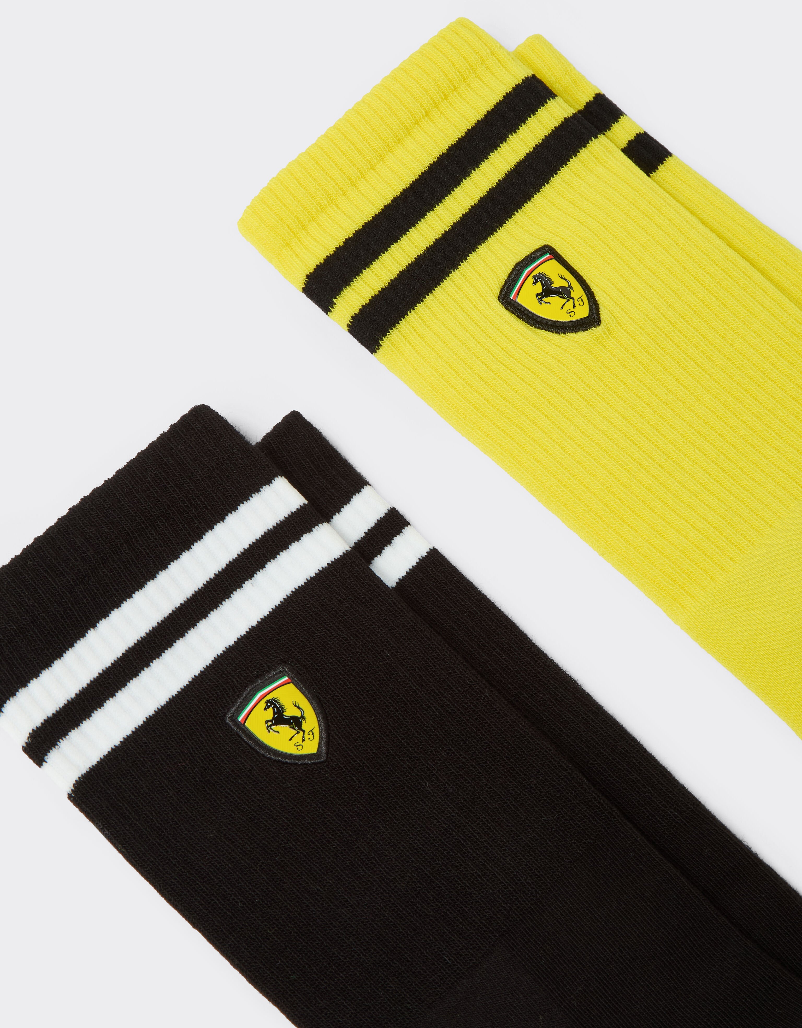  Terry cloth sock set with Ferrari Scudetto Nero SANSO0003JCO0026f