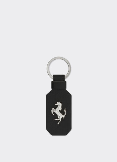 Ferrari Llavero de piel con caballo rampante Negro 22049f