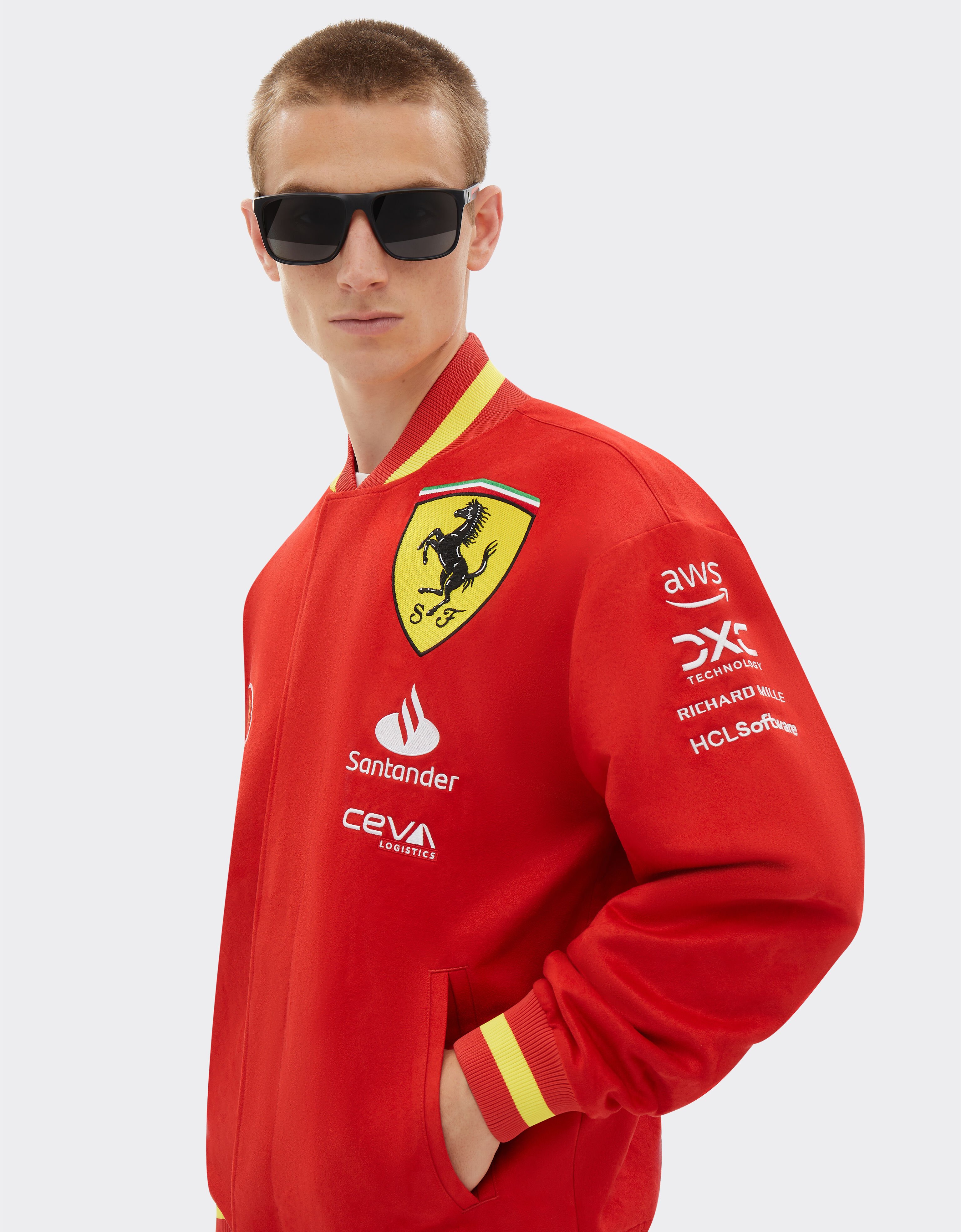 Ferrari Giacca bomber Varsity Puma per Scuderia Ferrari Rosso Corsa F1426f