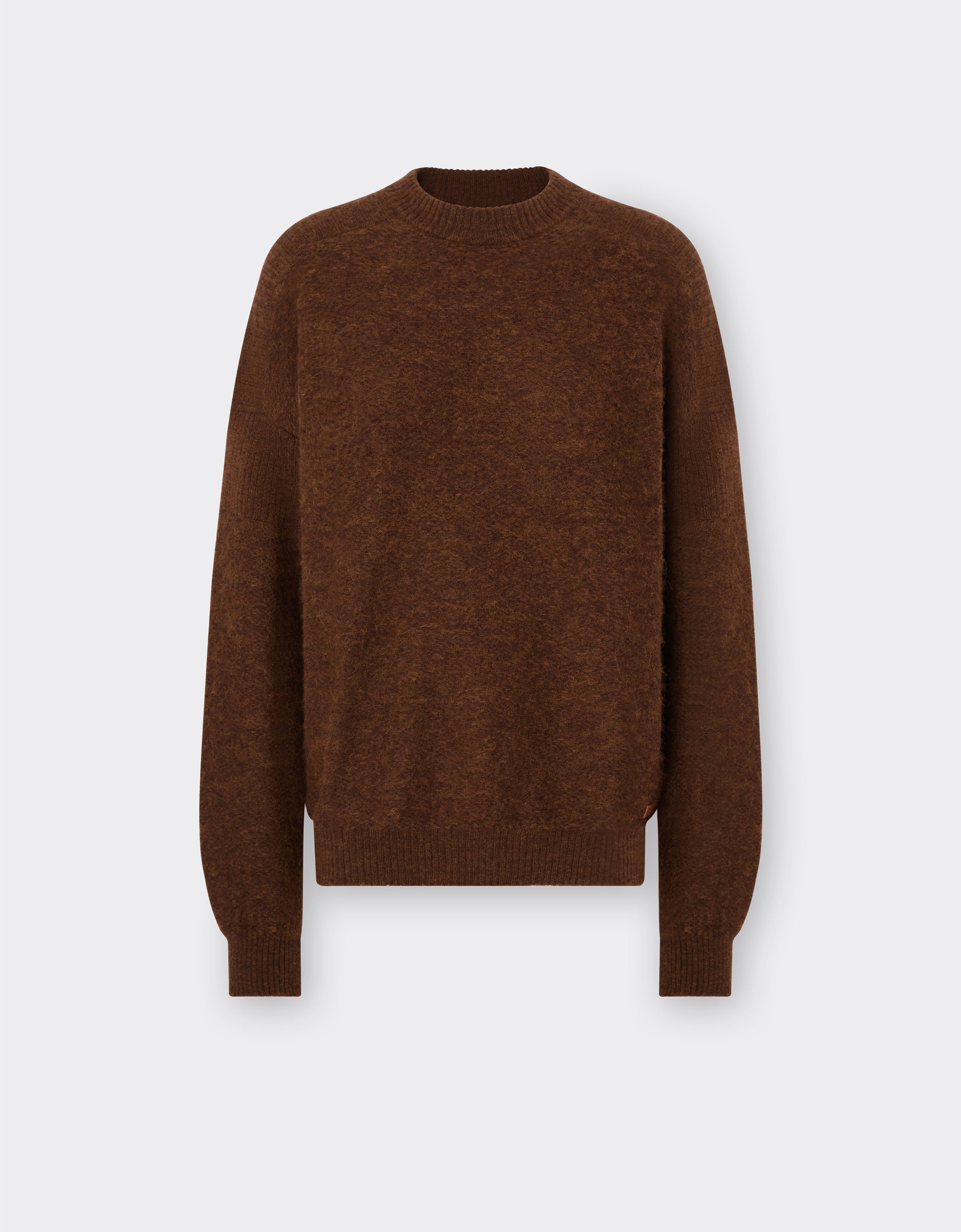 Ferrari Alpaca and merinowoolsweater Dark Brown 21049f