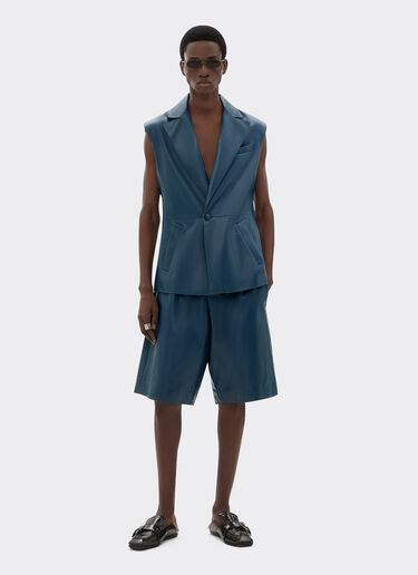 Ferrari Gilet in semi-gloss nappa leather Peacock 22457f