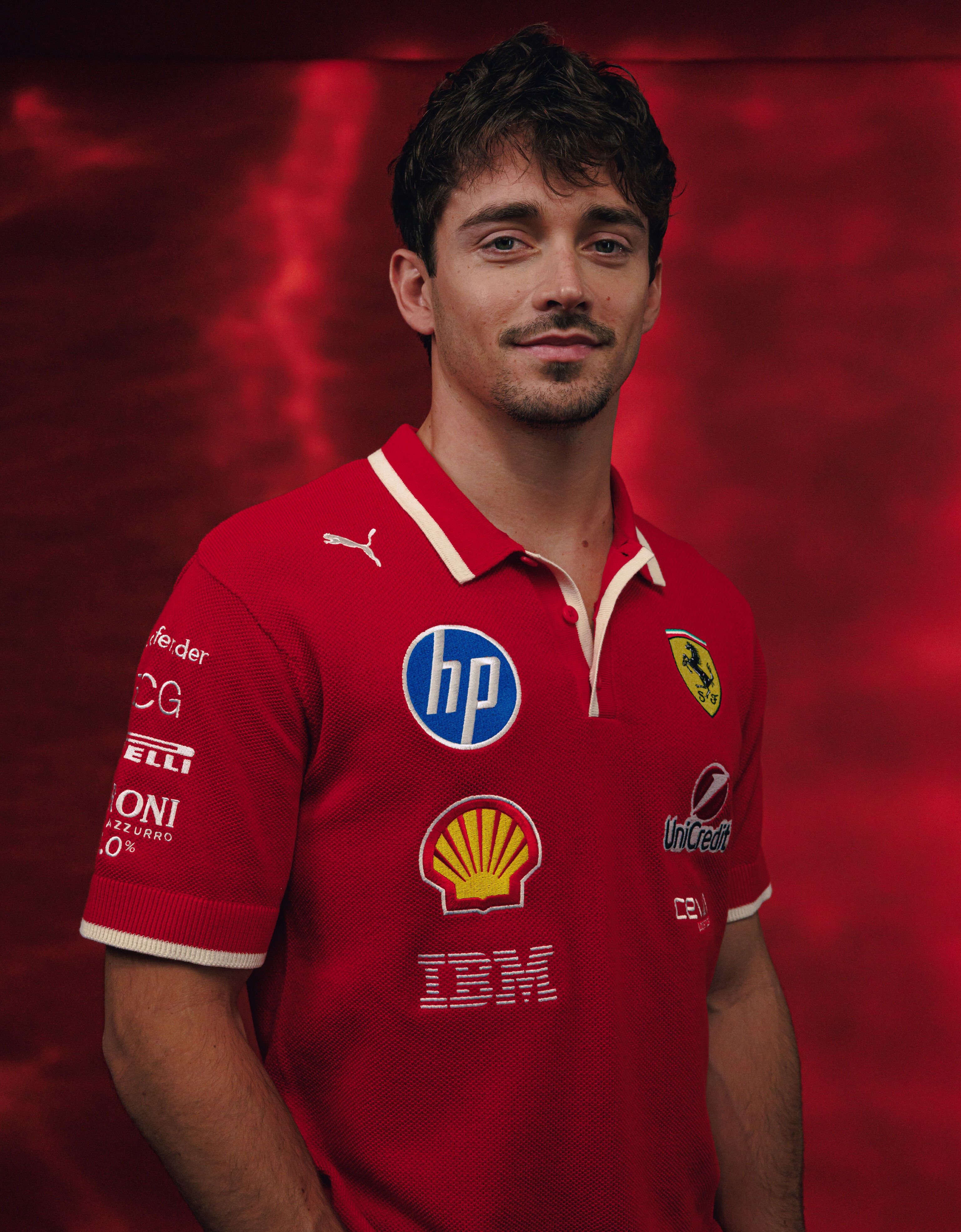 Ferrari Puma for Scuderia Ferrari HP Shanghai Special Edition polo shirt Red LA04Jf