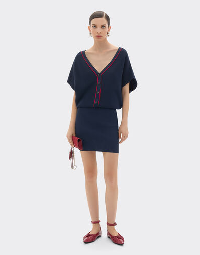 Ferrari Short knit dress in Q-Cycle® Ultramarine 50110f