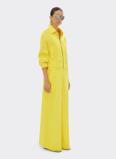Ferrari Blouson bombardier en viscose brillante Giallo Modena 21876f