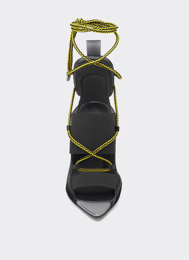 Ferrari Sandale aus Leder mit überkreuzten Schnürsenkeln Schwarz 20309f