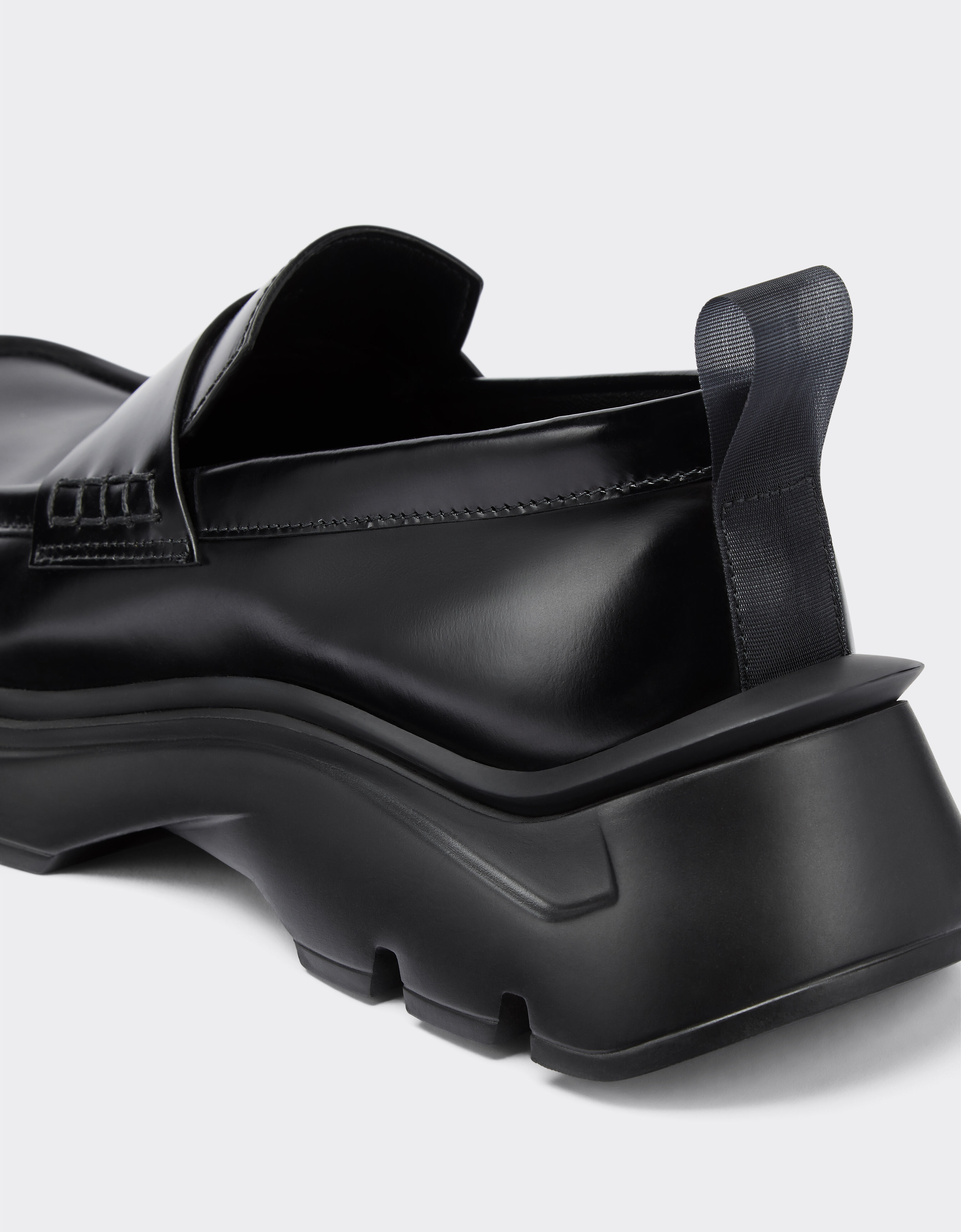Loafers in brushed leather in Black Ferrari