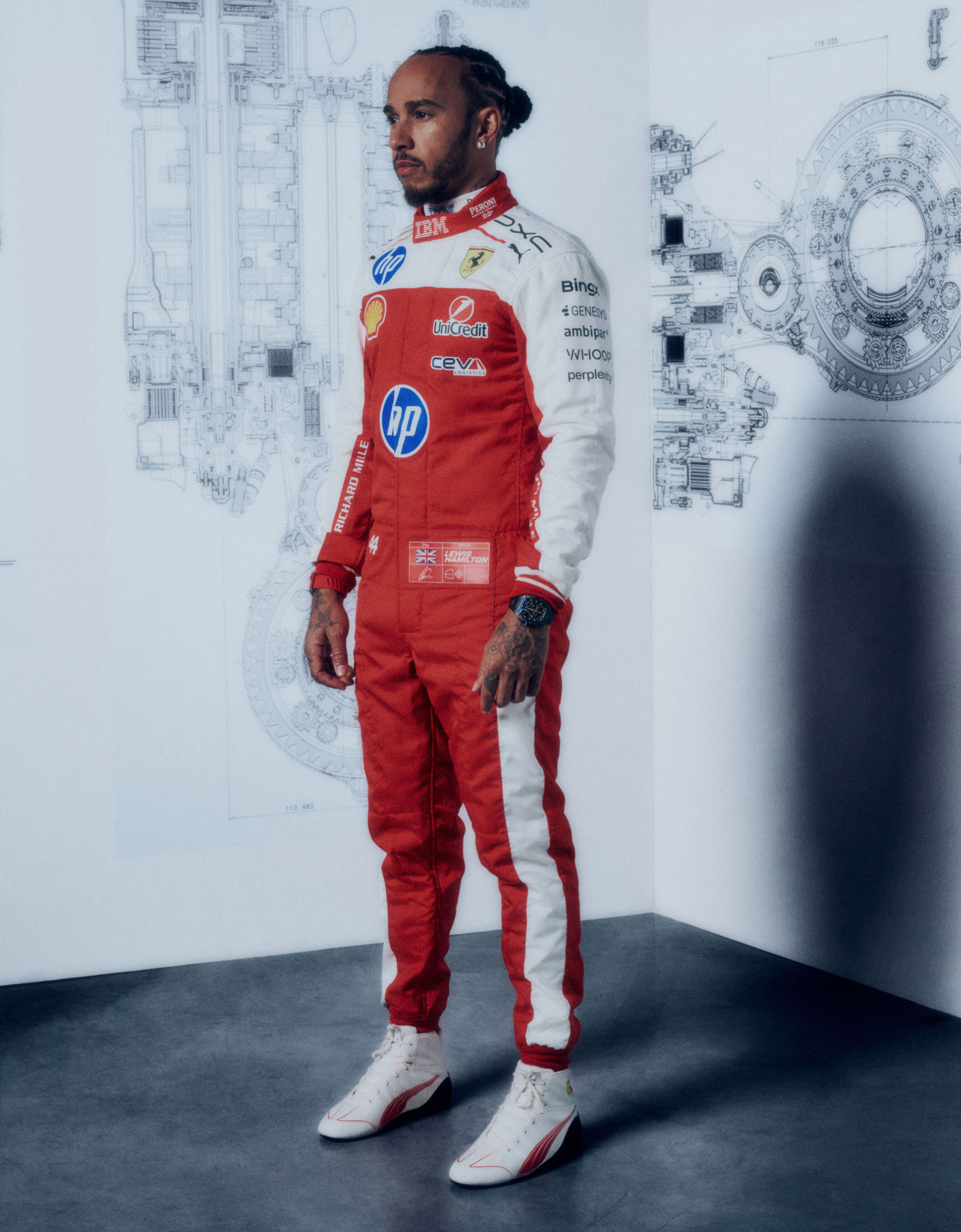 Combinaison de course Hamilton Replica Scuderia Ferrari pour le GP d'Austin 2026 Ferrari Combinaison de course Hamilton Replica Scuderia Ferrari pour le GP d'Austin 2026 Rouge Racing LW0JU4119EXT0001f