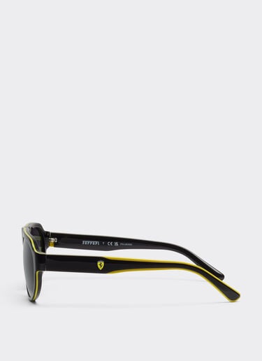 Ferrari Ray-Ban for Scuderia Ferrari 0FZ6027 en acetato negro y amarillo con lentes grises oscuras MULTICOLOR LY0SG1434EXT0001f