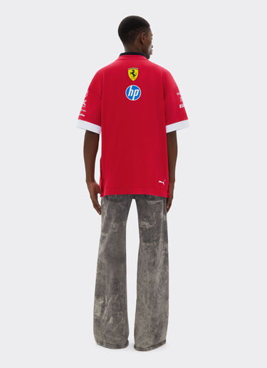 Ferrari 2025 T-shirt piloti Puma per Scuderia Ferrari HP Rosso Corsa LA01Rf