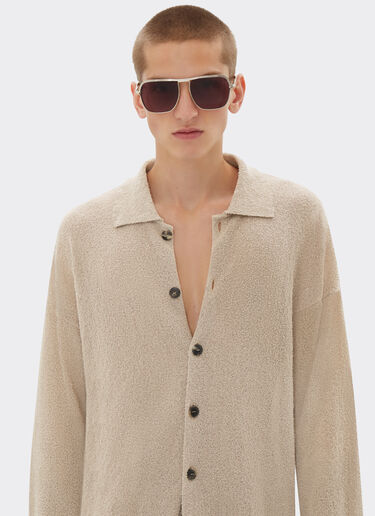 Ferrari Cardigan in cotton-blend fabric Ecru 21836f