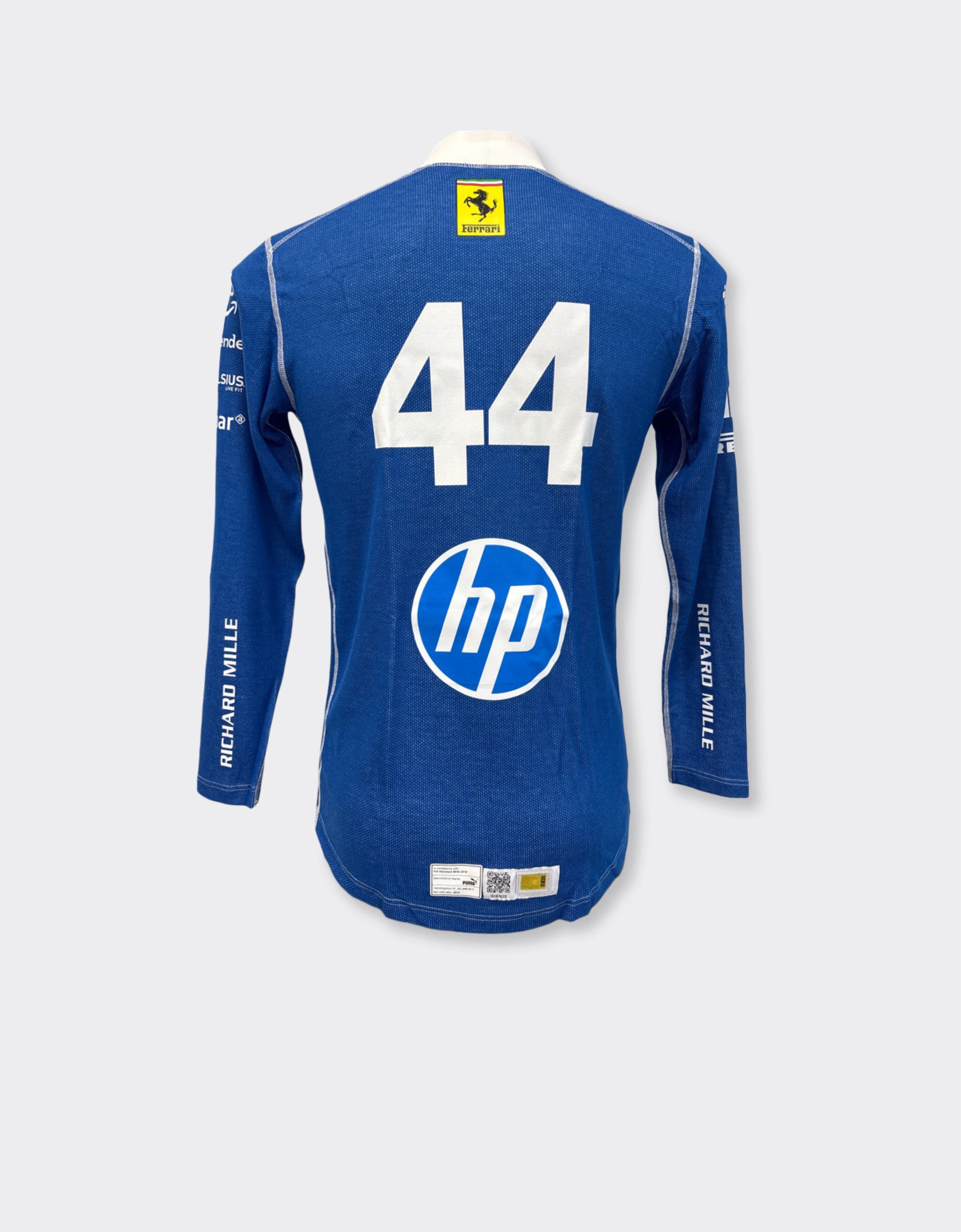 Ferrari Puma for Scuderia Ferrari HP Lewis Hamilton Monza 2025 racing undersuit Blu Scozia LA0CNf