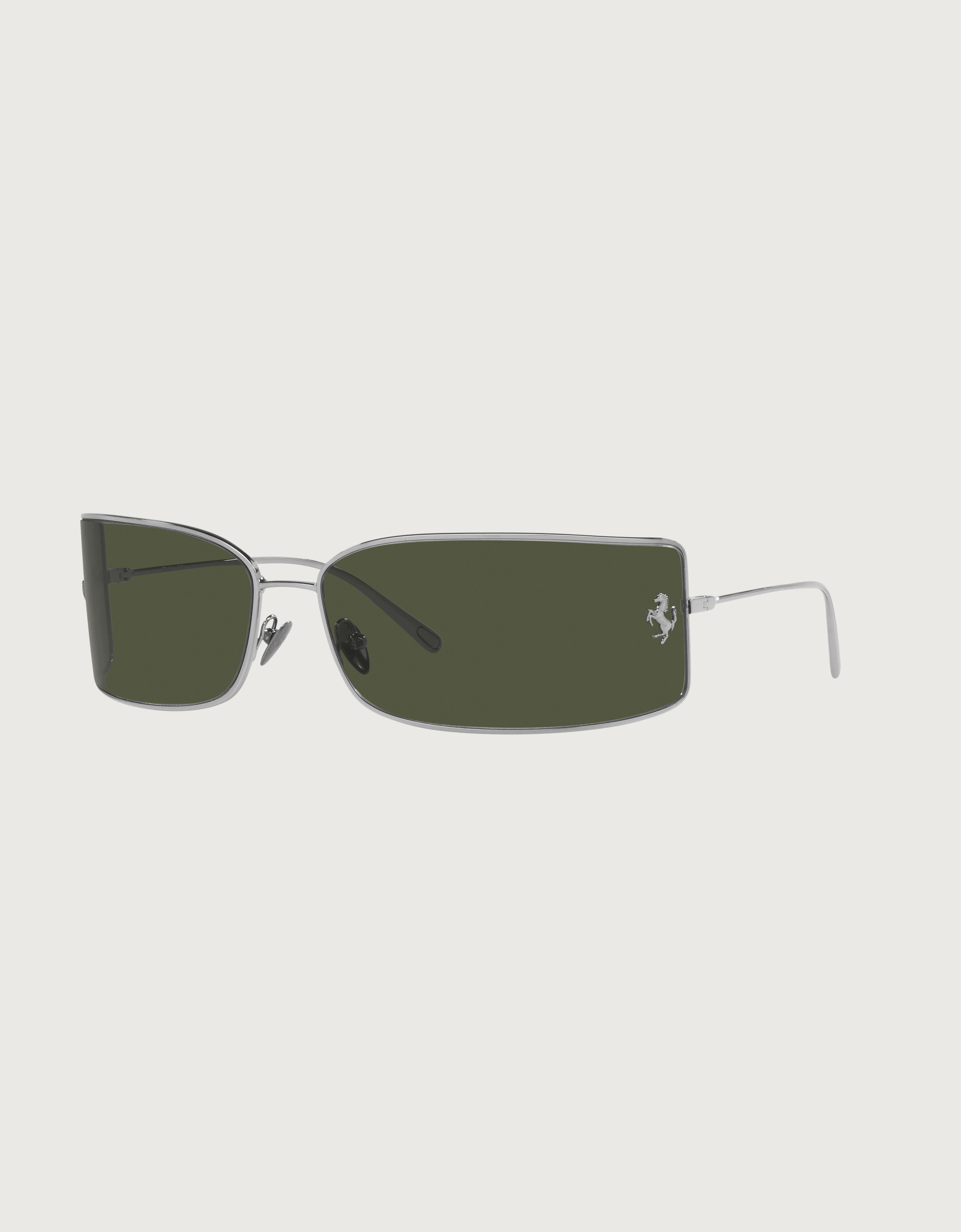 Ferrari Ferrari shield sunglasses with green lenses 深灰色 F0641f