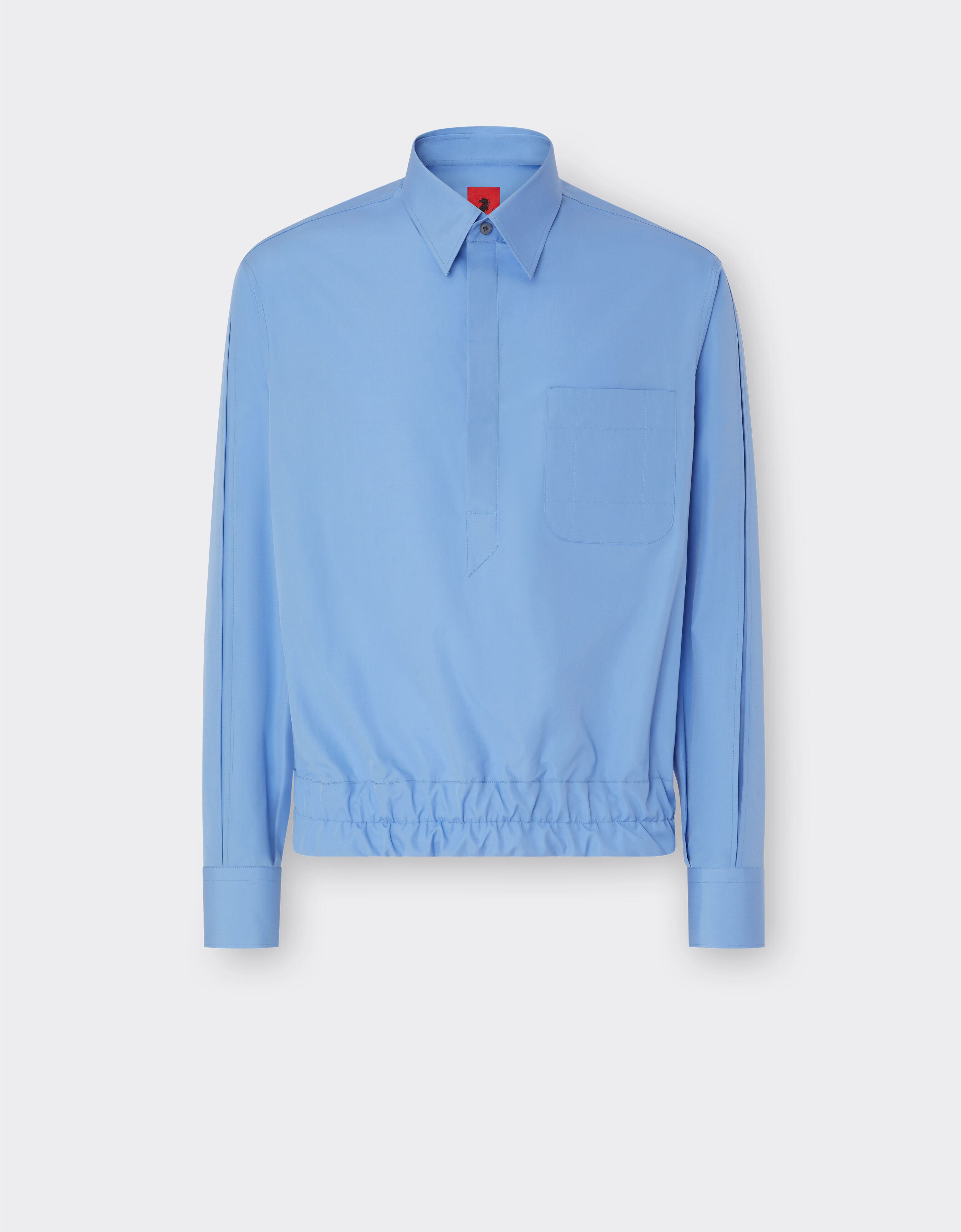 Ferrari Cotton shirt with 7X7 check motif Cyan 20940f