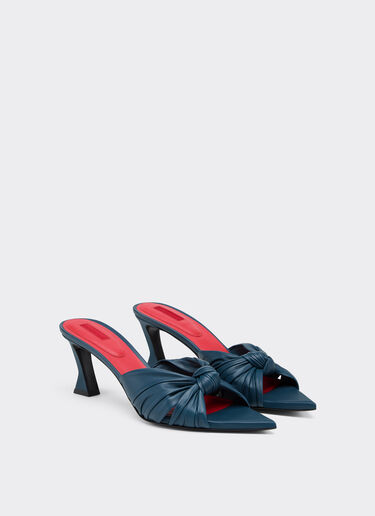 Leather sandal with knotted pattern Ferrari Leather sandal with knotted pattern Peacock 22727f