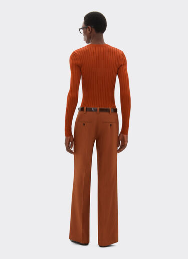 Ferrari Trousers in linen and viscose gabardine Tabacco 22089f