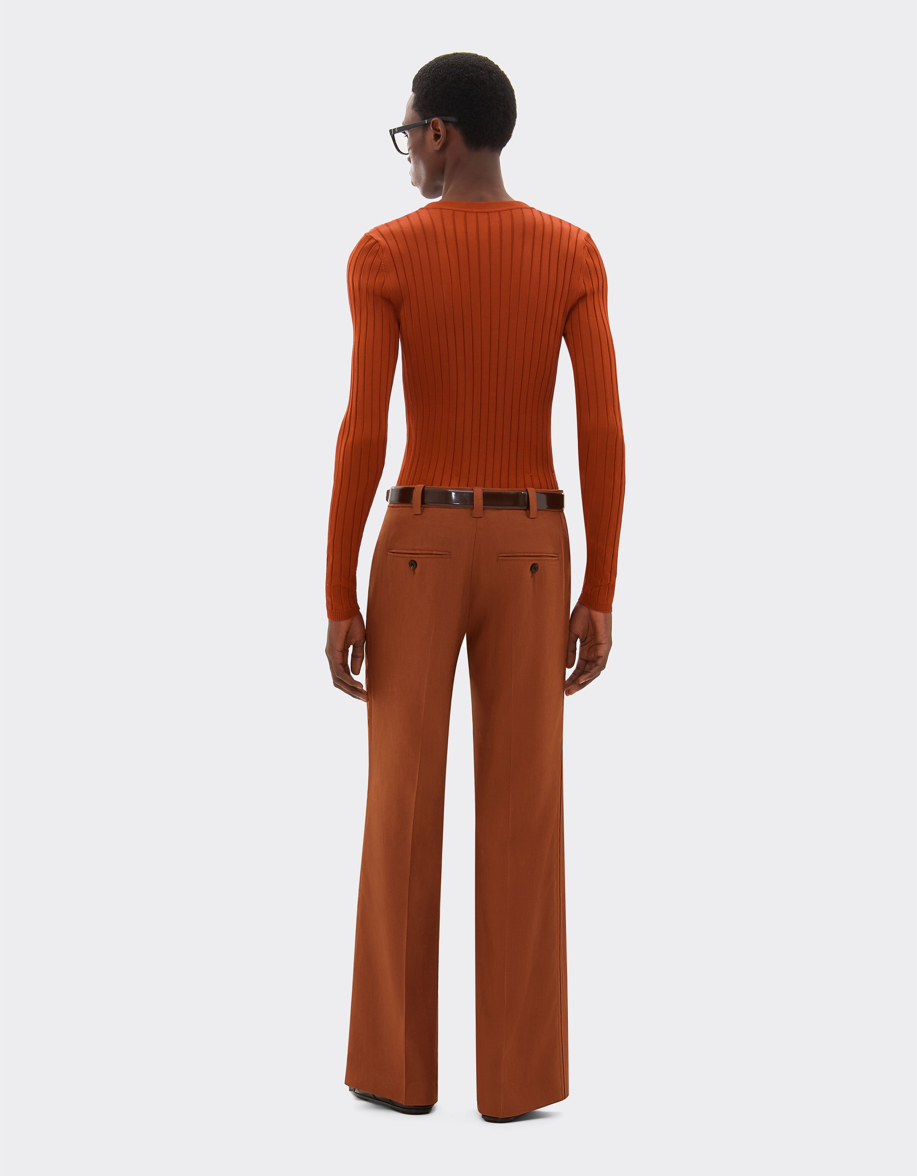 Ferrari Trousers in linen and viscose gabardine Tabacco 22089f