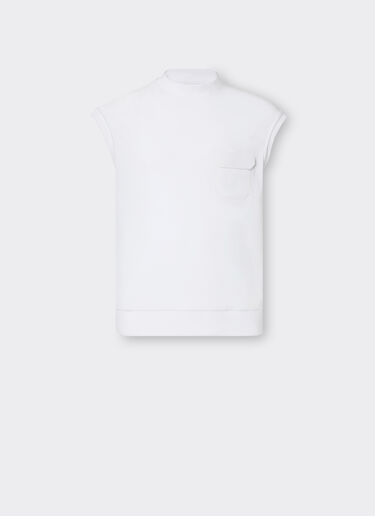 Ferrari Cotton vest with thermoformed profiles Optical White 47940f