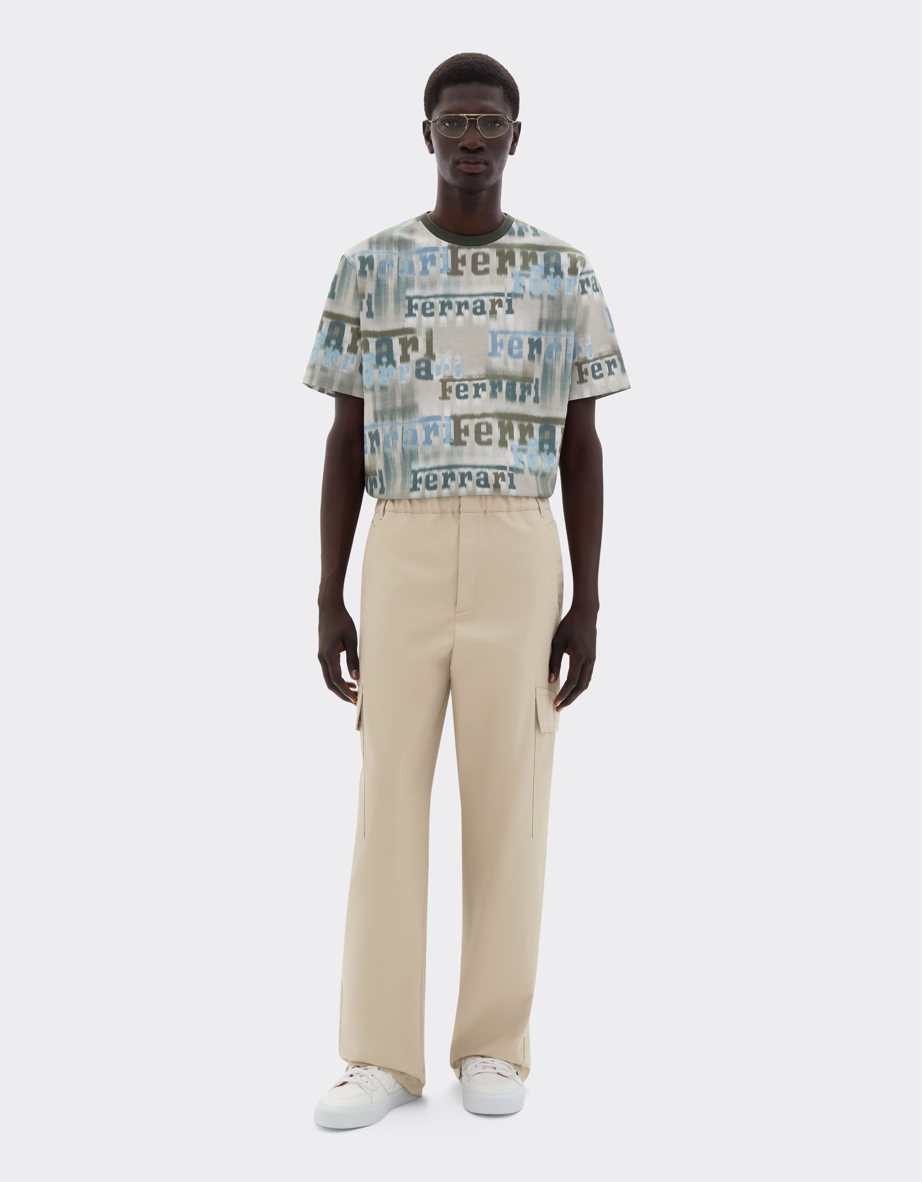 Ferrari Q-Cycle® cotton twill cargo pants Chalk 22632f