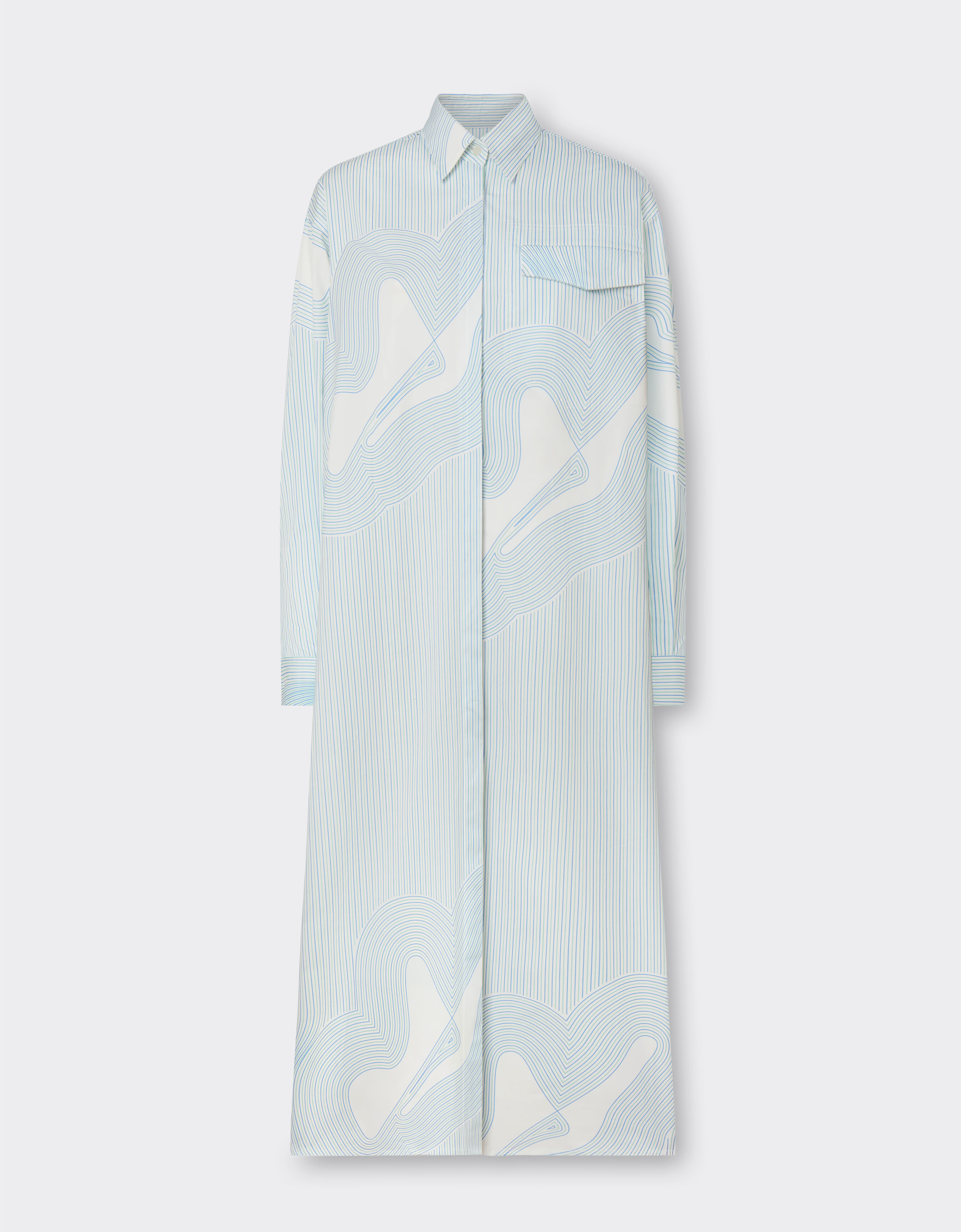 Ferrari Shirt dress with circuit print Optical White 20692f