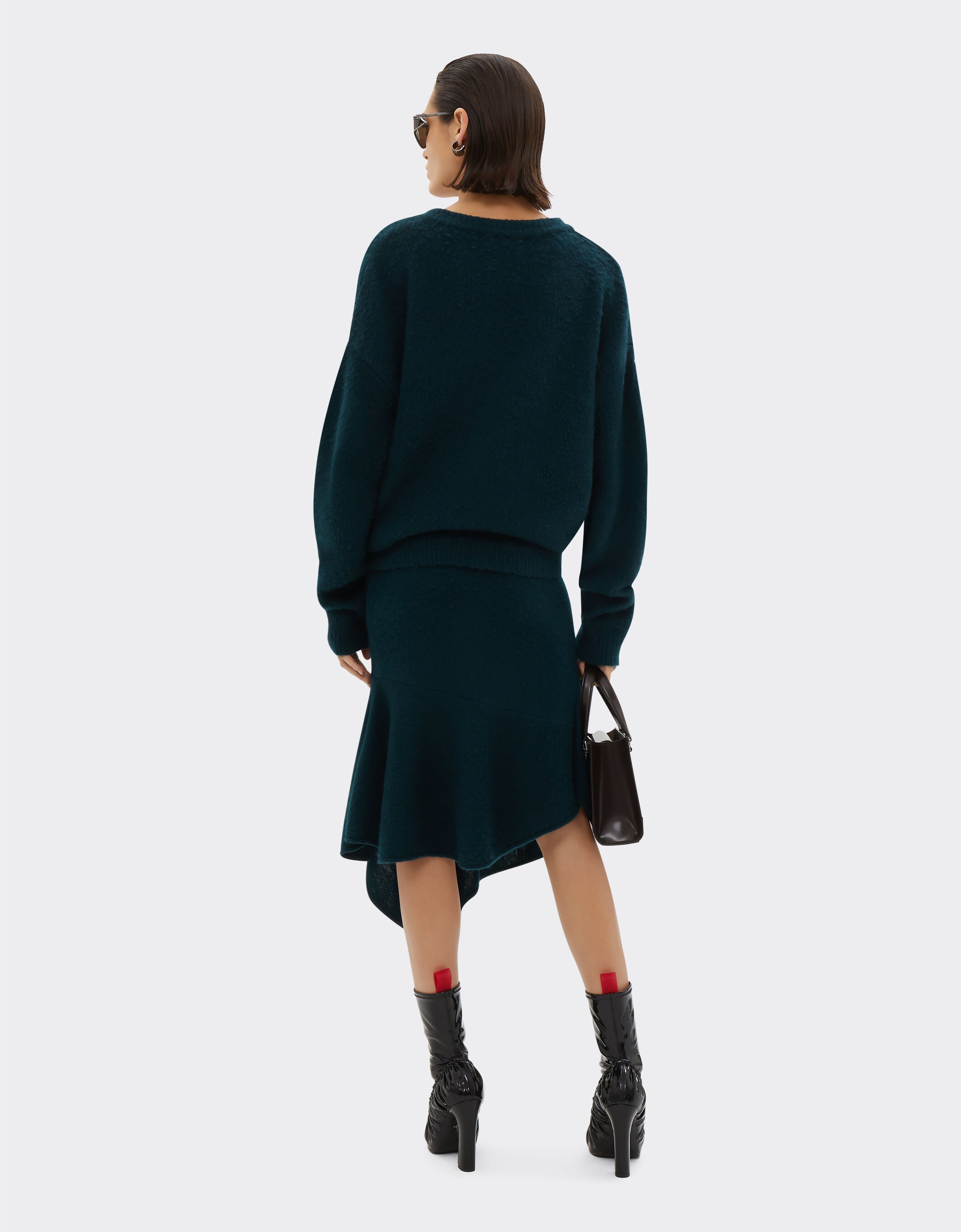 Ferrari Wool midi skirt with ruffles Army 21047f