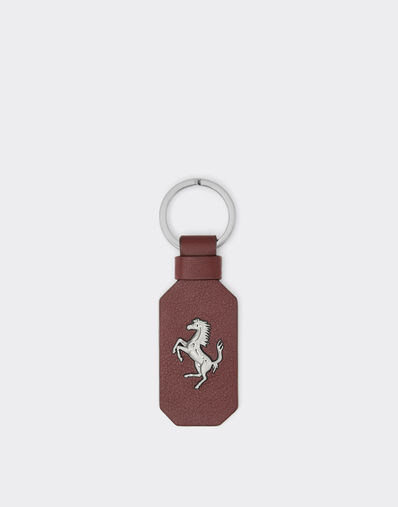 Ferrari Llavero de cuero con caballo rampante Espresso 49222f