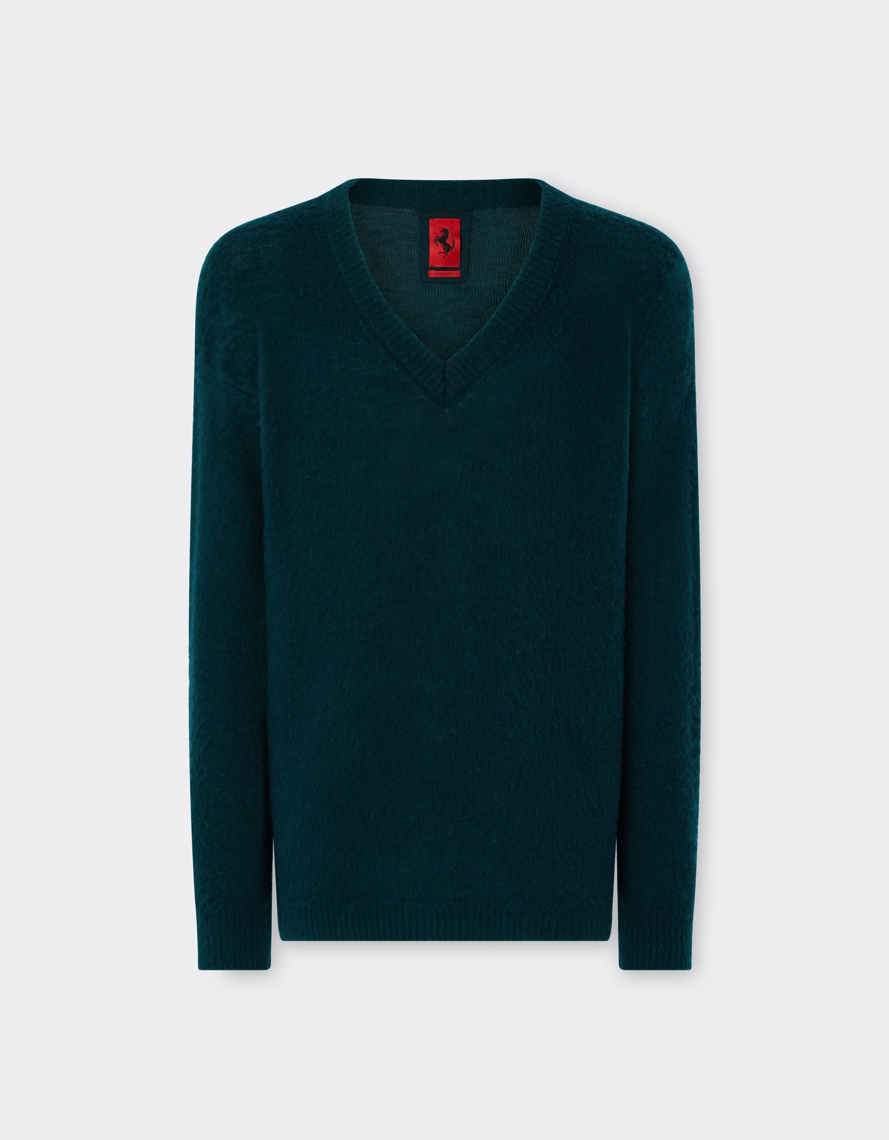 Ferrari Woolsweater  with V-neck Army 21039f