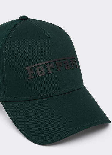 Ferrari Baseball cap in cotone con logo gommato Verde Militare 20403f