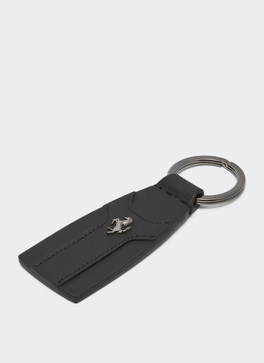 Ferrari Second Life Schlüsselanhänger aus Leder Schwarz 21437f