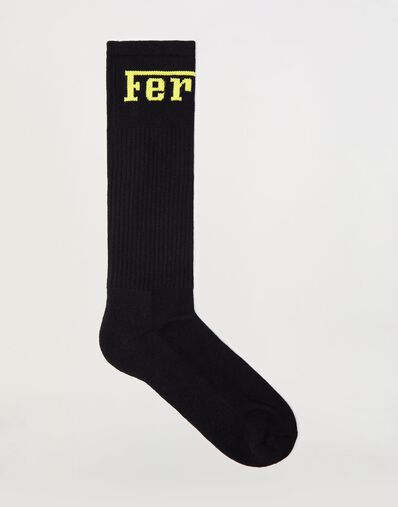 Ferrari Cotton blend socks with Ferrari logo Navy 22314f