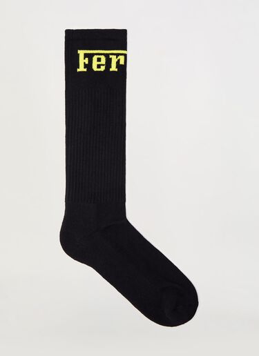 Ferrari Cotton blend socks with Ferrari logo Yellow 20007f