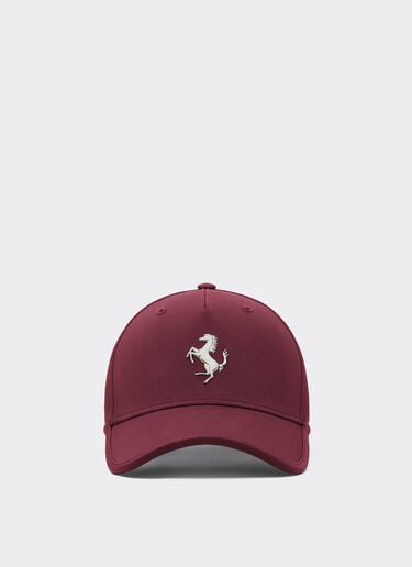 Baseball cap with metal prancing horse Ferrari Baseball cap with metal prancing horse Mahogany 20815f