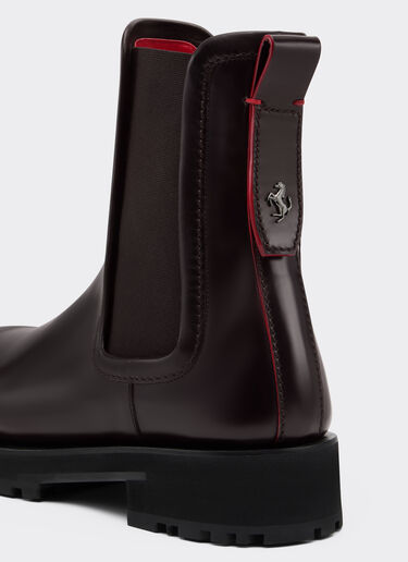 Ferrari Chelsea boot in matte leather Mahogany 49156f