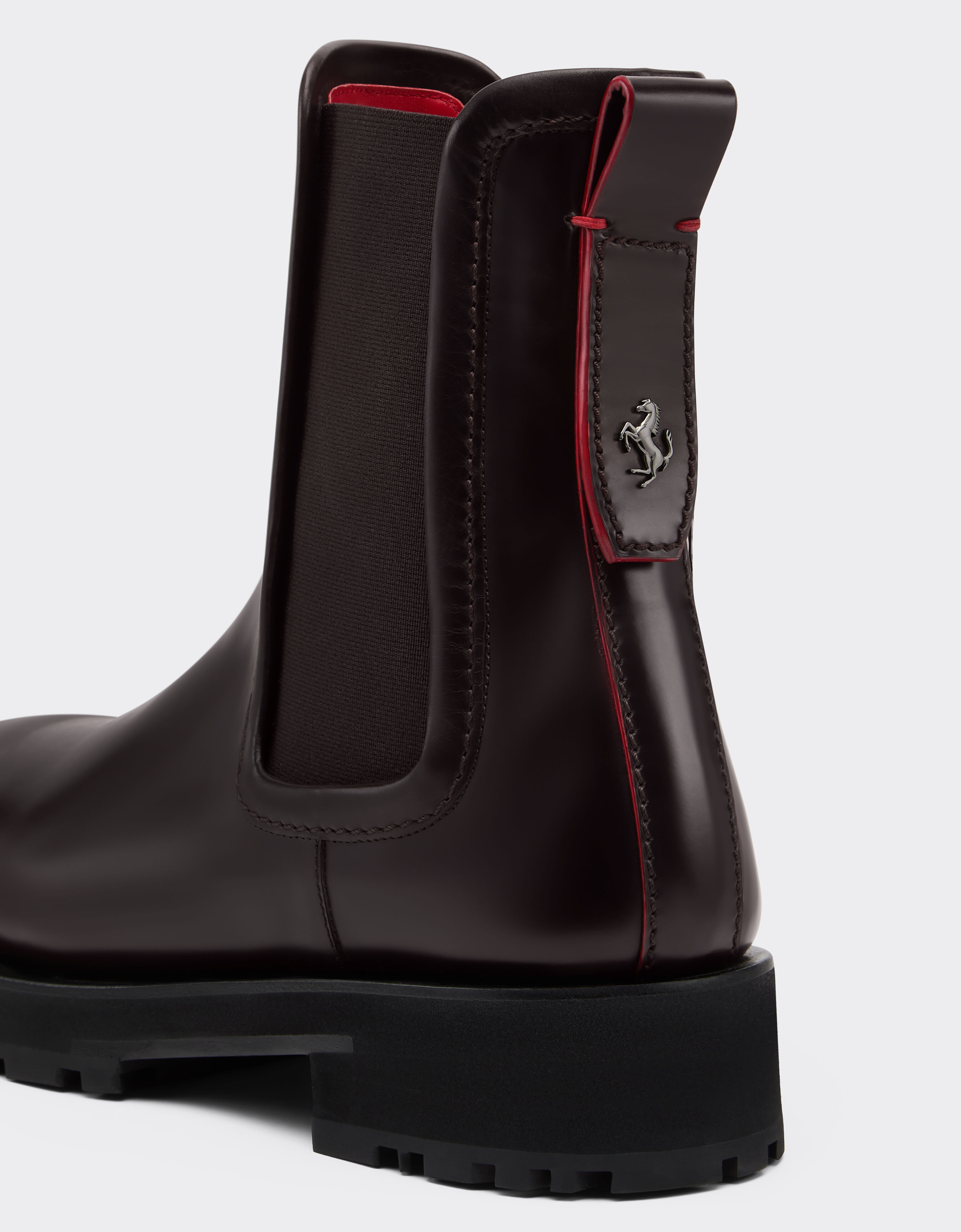 Ferrari Chelsea boot in matte leather Mahogany 49156f