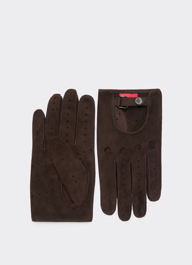 Gants de conduite en daim Ferrari Gants de conduite en daim Espresso 22709f